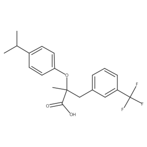 I+/--Methyl-I+/--[4-(1-methylethyl)phenoxy]-3-(trifluoromethyl)benzenepropanoic acid Structure
