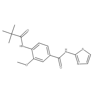 4-(2,2-Dimethyl-propionylamino)-3-methoxy-n-thiazol-2-yl-benzamide Structure