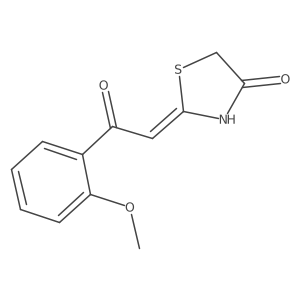 (2Z)-2-[2-(2-methoxyphenyl)-2-oxoethylidene]-1,3-thiazolidin-4-one结构式