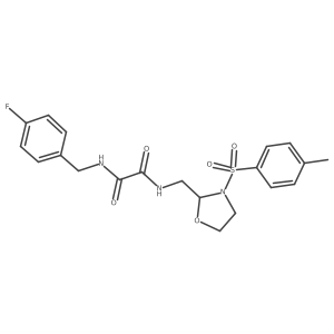 N'-[(4-fluorophenyl)methyl]-N-[[3-(p-tolylsulfonyl)oxazolidin-2-yl]methyl]oxamide结构式