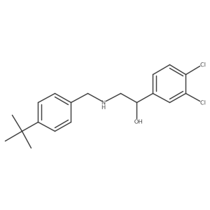 3,4-Dichloro-I+/--[[[[4-(1,1-dimethylethyl)phenyl]methyl]amino]methyl]benzenemethanol结构式