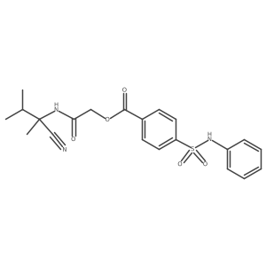 [(1-Cyano-1,2-dimethylpropyl)carbamoyl]methyl 4-(phenylsulfamoyl)benzoate结构式
