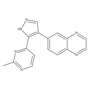 6-[3-(2-Methyl-pyrimidin-4-yl)-1H-pyrazol-4-yl]-quinoxaline结构式