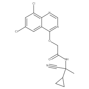 N-(1-Cyano-1-cyclopropylethyl)-2-[(6,8-dichloroquinazolin-4-YL)oxy]acetamide Structure