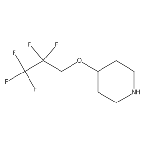 4-(2,2,3,3,3-Pentafluoropropoxy)piperidine结构式