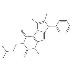 3-isopentyl-1,6,7-trimethyl-8-phenyl-1H-imidazo[2,1-f]purine-2,4(3H,8H)-dione结构式