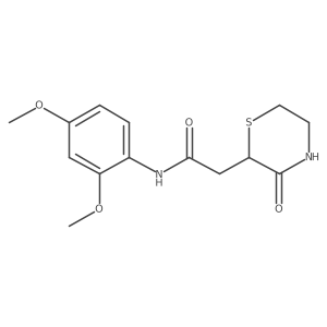 N-(2,4-dimethoxyphenyl)-2-(3-oxothiomorpholin-2-yl)acetamide Structure