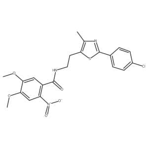 N-(2-(2-(4-chlorophenyl)-4-methylthiazol-5-yl)ethyl)-4,5-dimethoxy-2-nitrobenzamide结构式
