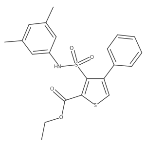 Ethyl 3-[(3,5-dimethylphenyl)sulfamoyl]-4-phenylthiophene-2-carboxylate结构式