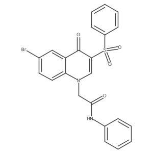 2-(6-bromo-4-oxo-3-(phenylsulfonyl)quinolin-1(4H)-yl)-N-phenylacetamide结构式