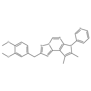 2-(3,4-dimethoxybenzyl)-8,9-dimethyl-7-(3-pyridinyl)-7H-pyrrolo[3,2-e][1,2,4]triazolo[1,5-c]pyrimidine Structure