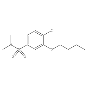 CCCCOc1cc(S(=O)(=O)N(C)C)ccc1Cl结构式