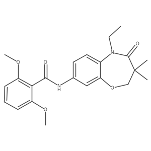 N-(5-ethyl-3,3-dimethyl-4-oxo-2,3,4,5-tetrahydrobenzo[b][1,4]oxazepin-8-yl)-2,6-dimethoxybenzamide结构式