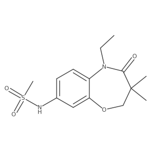 N-(5-ethyl-3,3-dimethyl-4-oxo-2,3,4,5-tetrahydrobenzo[b][1,4]oxazepin-8-yl)methanesulfonamide结构式