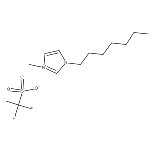 3-Heptyl-1-methyl-1H-imidazol-3-ium trifluoromethanesulfonate结构式