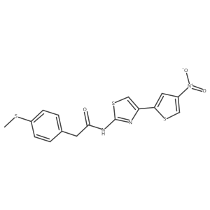2-(4-(methylthio)phenyl)-N-(4-(4-nitrothiophen-2-yl)thiazol-2-yl)acetamide Structure