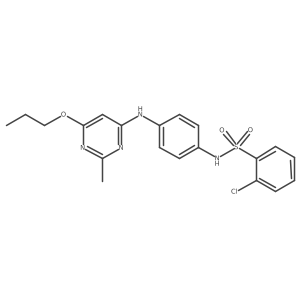 2-chloro-N-(4-((2-methyl-6-propoxypyrimidin-4-yl)amino)phenyl)benzenesulfonamide结构式