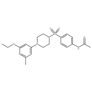 N-(4-((4-(6-ethoxy-2-methylpyrimidin-4-yl)piperazin-1-yl)sulfonyl)phenyl)acetamide结构式