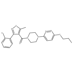 (3-(2-Chlorophenyl)-5-methylisoxazol-4-yl)(4-(6-propoxypyridazin-3-yl)piperazin-1-yl)methanone Structure