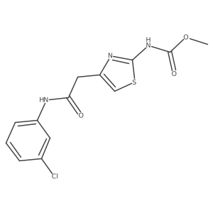 Methyl (4-(2-((3-chlorophenyl)amino)-2-oxoethyl)thiazol-2-yl)carbamate结构式