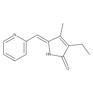 (5Z)-3-ethyl-4-methyl-5-(pyridin-2-ylmethylidene)pyrrol-2-one结构式