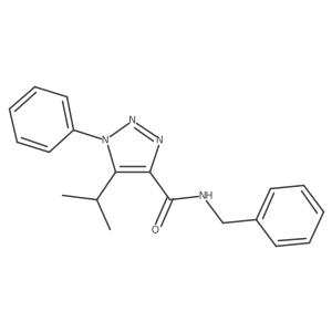 N-benzyl-5-isopropyl-1-phenyl-1H-1,2,3-triazole-4-carboxamide结构式
