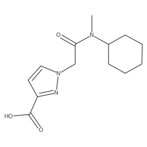 1-[2-(Cyclohexylmethylamino)-2-oxoethyl]-1H-pyrazole-3-carboxylic acid结构式