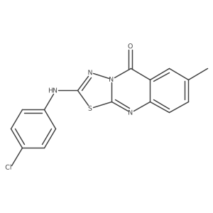 2-[(4-chlorophenyl)amino]-7-methyl-5H-[1,3,4]thiadiazolo[2,3-b]quinazolin-5-one Structure