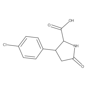 3-(4-Chlorophenyl)-5-oxopyrrolidine-2-carboxylic acid结构式