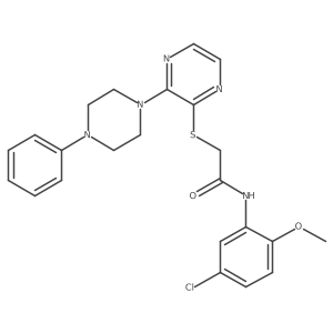 N-(4-fluorobenzyl)-N'-(8-fluoro-2-piperidin-1-ylquinolin-6-yl)urea结构式