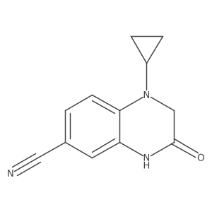 1-Cyclopropyl-1,2,3,4-tetrahydro-3-oxo-6-quinoxalinecarbonitrile Structure