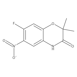 7-Fluoro-2,2-dimethyl-6-nitro-2H-benzo[B][1,4]oxazin-3(4H)-one Structure