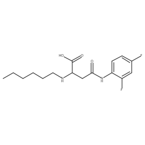 4-((2,4-Difluorophenyl)amino)-2-(hexylamino)-4-oxobutanoic acid结构式