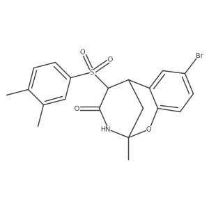 8-bromo-5-((3,4-dimethylphenyl)sulfonyl)-2-methyl-5,6-dihydro-2H-2,6-methanobenzo[g][1,3]oxazocin-4(3H)-one Structure