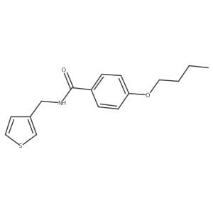 4-butoxy-N-(thiophen-3-ylmethyl)benzamide结构式