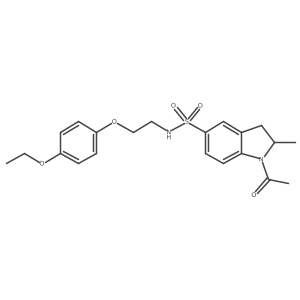 1-acetyl-N-(2-(4-ethoxyphenoxy)ethyl)-2-methylindoline-5-sulfonamide Structure