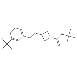 1,1-Dimethylethyl 3-[[3-(trifluoromethyl)phenyl]methoxy]-1-azetidinecarboxylate结构式