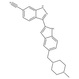 3-[5-[(4-methylpiperazin-1-yl)methyl]-1H-indol-2-yl]-1H-indazole-6-carbonitrile Structure