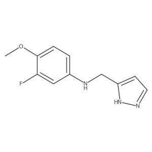 3-fluoro-4-methoxy-N-(1H-pyrazol-5-ylmethyl)aniline Structure