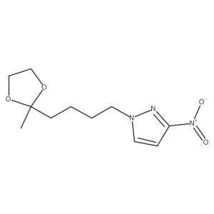 1-[4-(2-Methyl-[1,3]dioxolan-2-yl)-butyl]-3-nitro-1H-pyrazole结构式