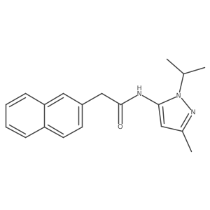 N-[3-methyl-1-(propan-2-yl)-1H-pyrazol-5-yl]-2-(naphthalen-2-yl)acetamide结构式