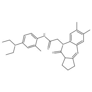 N-[4-(diethylamino)-2-methylphenyl]-2-(6,7-dimethyl-10-oxo-2,3,10,10a-tetrahydrobenzo[b]cyclopenta[e][1,4]diazepin-9(1H)-yl)acetamide Structure