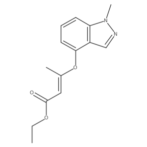 (E)-3-(1-methyl-1H-indazol-4-yloxy)-but-2-enoic acid ethyl ester结构式