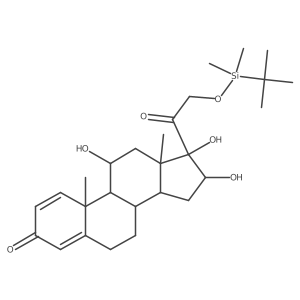 (11beta,16alpha)-21-[[(1,1-Dimethylethyl)dimethylsilyl]oxy]-11,16,17-trihydroxy-pregna-1,4-diene-3,20-dione结构式