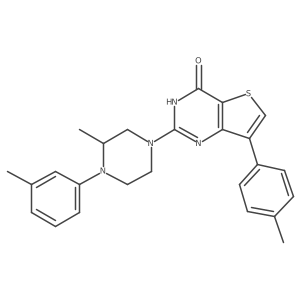 2-[3-methyl-4-(3-methylphenyl)piperazin-1-yl]-7-(4-methylphenyl)thieno[3,2-d]pyrimidin-4(3H)-one Structure