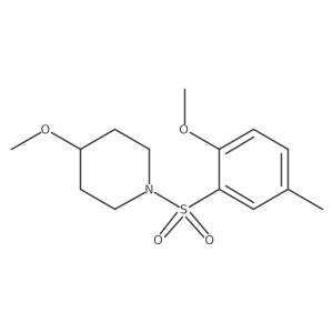 4-Methoxy-1-((2-methoxy-5-methylphenyl)sulfonyl)piperidine结构式