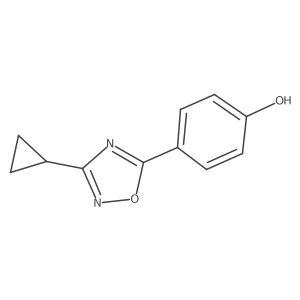4-(3-Cyclopropyl-1,2,4-oxadiazol-5-yl)phenol结构式