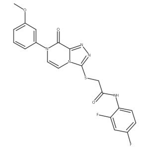 N-(2,4-difluorophenyl)-2-[[7-(3-methoxyphenyl)-8-oxo-[1,2,4]triazolo[4,3-a]pyrazin-3-yl]sulfanyl]acetamide结构式