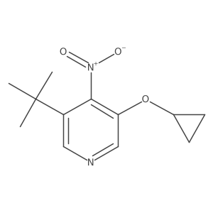 3-Tert-butyl-5-cyclopropoxy-4-nitropyridine结构式