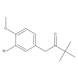 1-(3-Bromo-4-methoxyphenyl)-3,3-dimethylbutan-2-one结构式